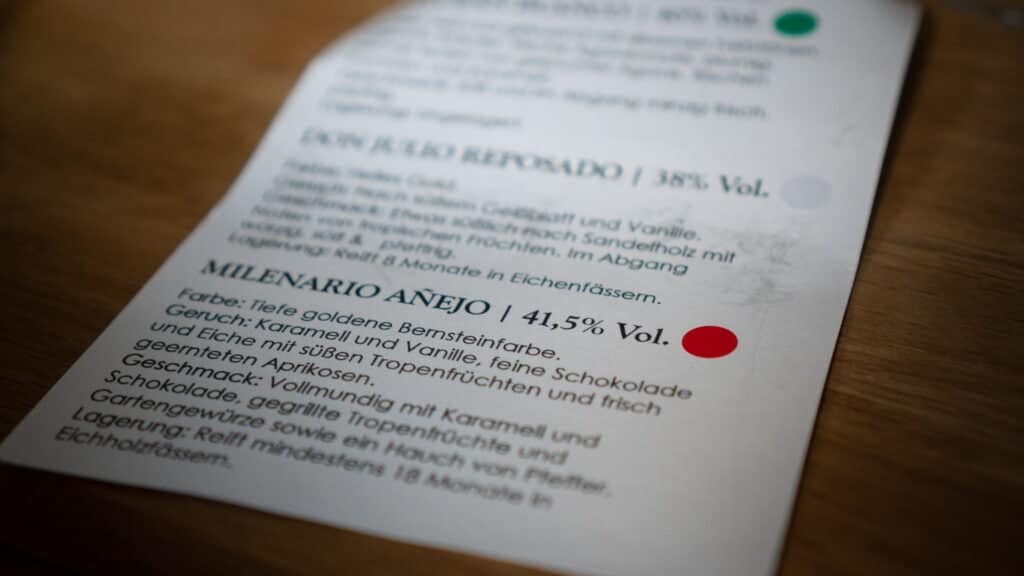 Tequila-Tasting-Liste