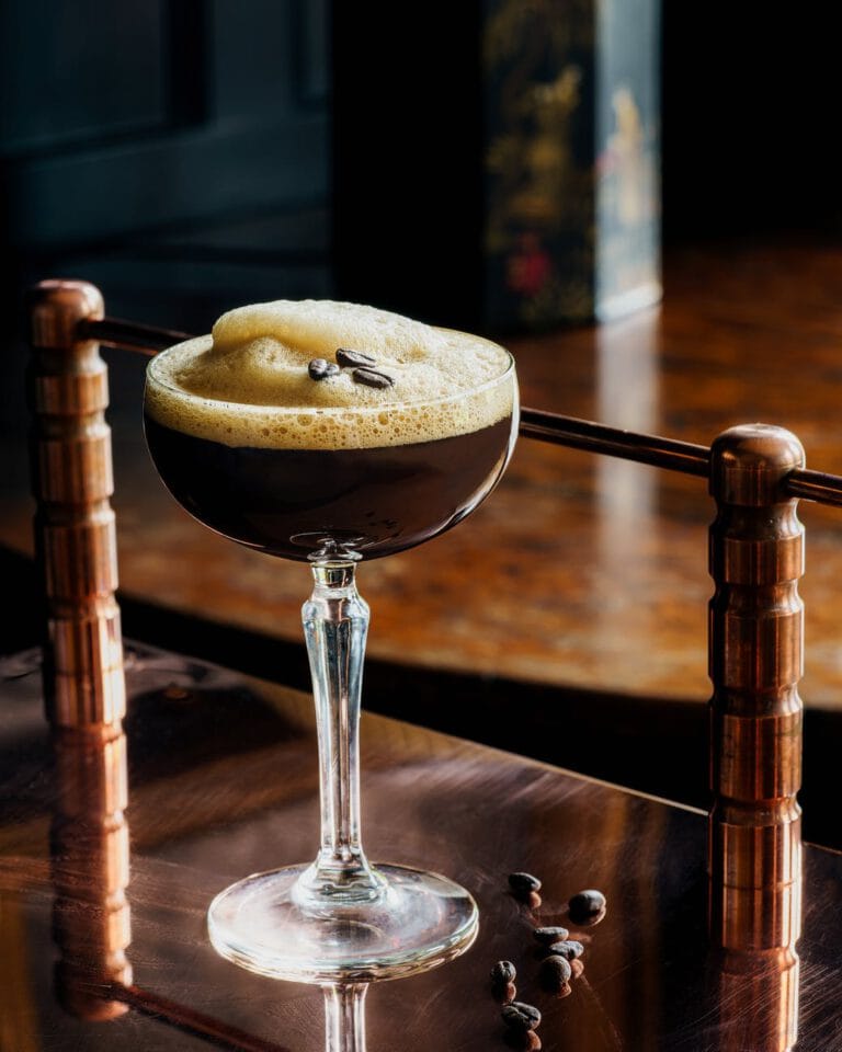 fully filled stemmed glass