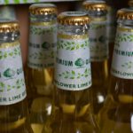 flower lime beer bottle