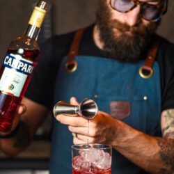 bartender making a cocktail drink