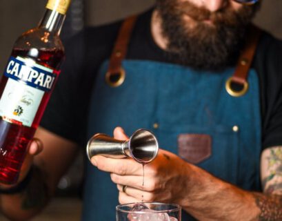 bartender making a cocktail drink