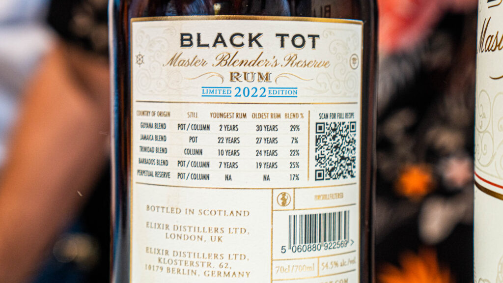 Black Tot 2022 Rum Zusammenstellung