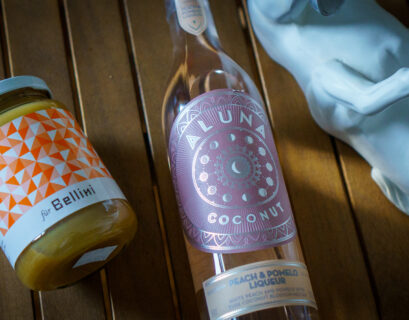 Aluna Coconut Peach & Pomelo für Bellini Cocktail