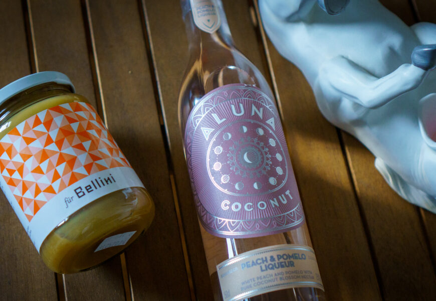 Aluna Coconut Peach & Pomelo für Bellini Cocktail